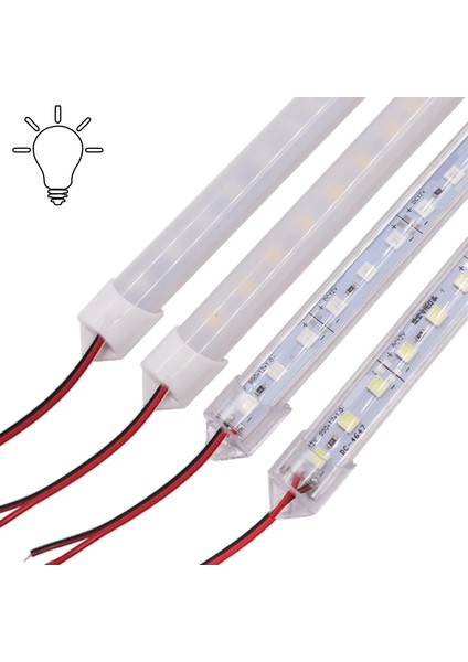 100 cm Şeffaf Alüminyum Şerit LED Işık Aydınlatma 12 Volt Beyaz