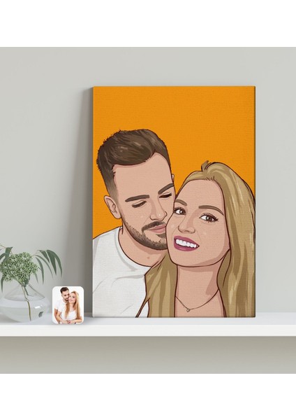 Kişiye Özel Çizgi Roman Karikatürlü Kanvas Tablo 30X50CM