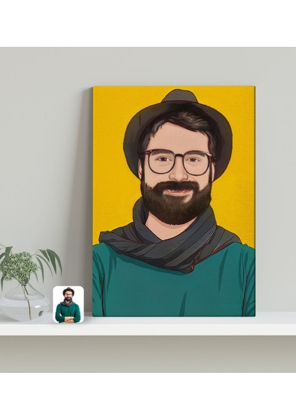 Kişiye Özel Çizgi Roman Karikatürlü Kanvas Tablo 30X50CM fiyatları