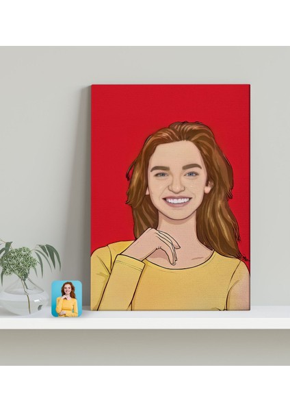 Kişiye Özel Çizgi Roman Karikatürlü Kanvas Tablo 30X50CM modelleri