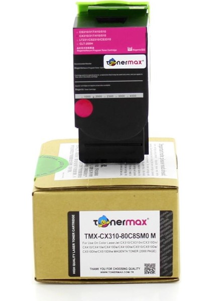 Lexmark 80C8SM0 Kırmızı Muadil Toner / CX310 / CX410 / CX510