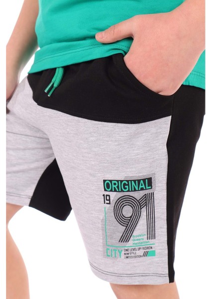 Toontoy Erkek Çocuk Önü Yazı Baskılı Şortlu Takım fiyatları