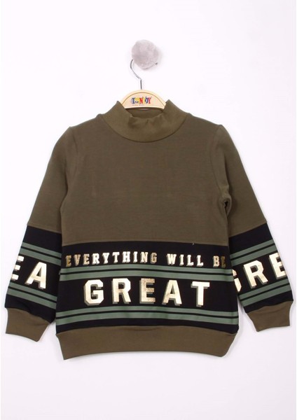 Toontoy Kız Çocuk Great Baskılı Sweatshirt