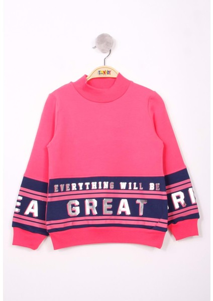 Toontoy Kız Çocuk Great Baskılı Sweatshirt fırsatları