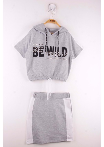 Toontoy Kız Çocuk Be Wıld Baskılı Kapüşonlu Etekli Takım fırsatları