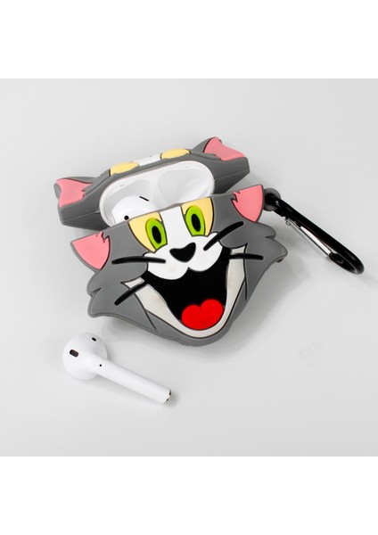 Kedi Tasarım Airpods Silikon Kılıf