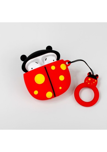 Uğur Böceği Tasarım Airpods Silikon Kılıf