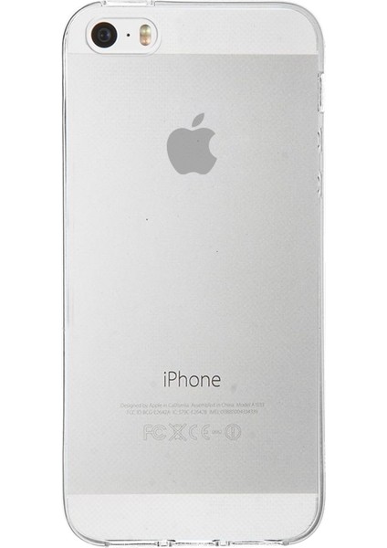 Caseworld Apple iPhone 5 Kapak Şeffaf Silikon Kılıf