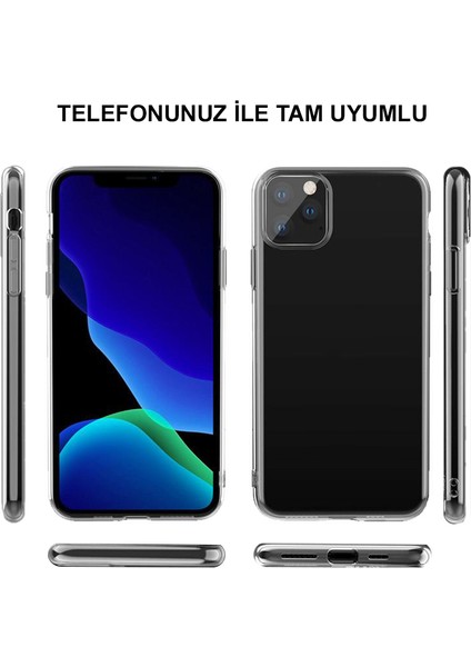 Caseworld Apple iPhone 13 Pro Max Kapak Şeffaf Silikon Kılıf