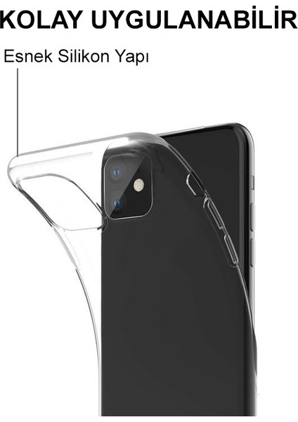 Caseworld Apple iPhone x Kapak Şeffaf Silikon Kılıf