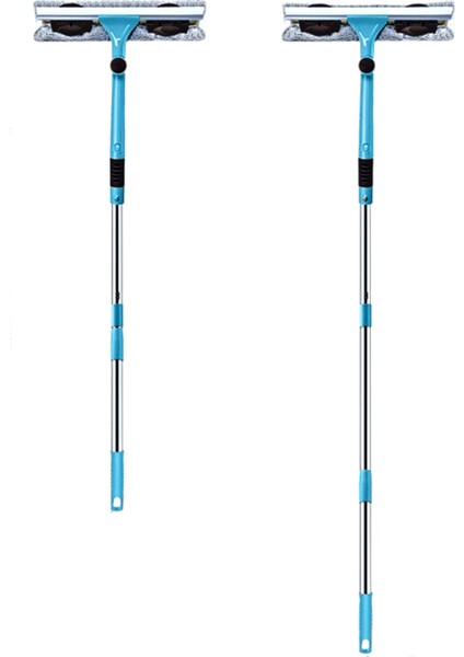 Çift Taraflı Bükülebilir Cam Duvar Fayans Silme Temizlik Aparatı Sihirli Mop Yedek Bezli Large