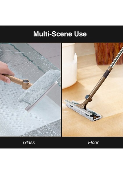Çift Taraflı Bükülebilir Cam Duvar Fayans Silme Temizlik Aparatı Sihirli Mop Yedek Bezli Large fırsatları