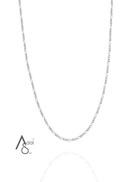 Erkek 925 Ayar Gümüş Hayalet Figaro Zincir Kolye (2 Mm)