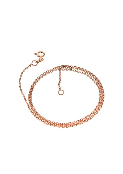 Kadın 925 Ayar Gümüş Rose Zincir Kolye