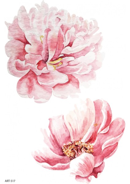 Pembe Açan Çiçek Geçici Dövme,geçici Tattoo ,vücut Dövme,kol Bilek Dövme,boyun Dövme,sırt Dövme fiyatları