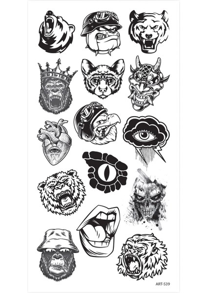 Artikel Animals Geçici Dövme,geçici Tattoo ,vücut Dövme,kol Bilek Dövme,boyun Dövme,sırt Dövme fiyatları