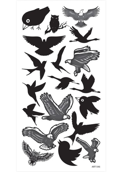 Artikel Kuşlar Geçici Dövme,geçici Tattoo ,vücut Dövme,kol Bilek Dövme,boyun Dövme,sırt Dövme fiyatları