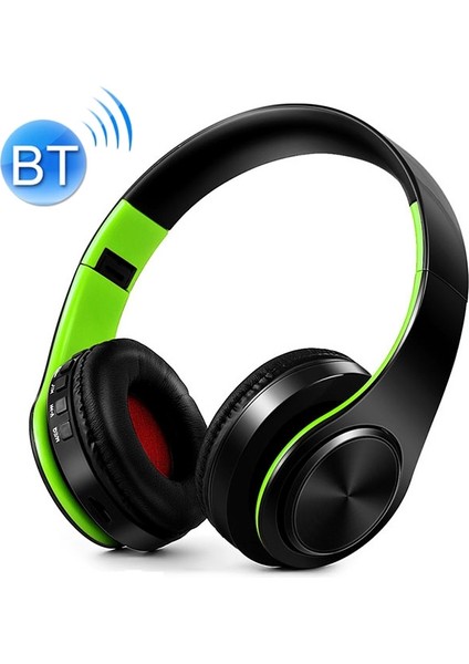 LPT660 Katlanır Müzik Bluetooth Kulaklık Desteği Tf Kart Yeşil (Yurt Dışından)