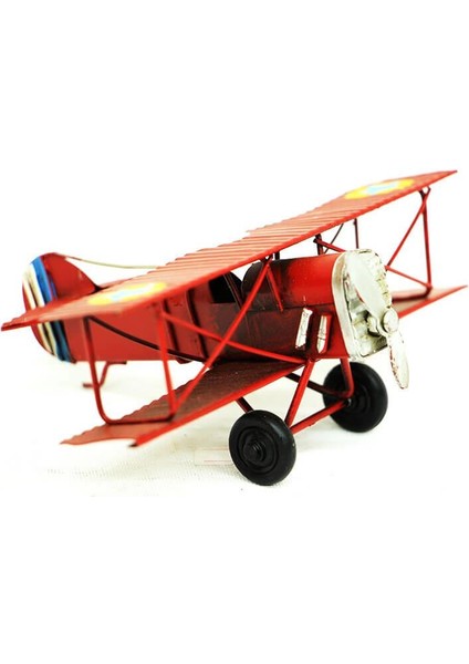 Dekoratif Metal Uçak Çift Kanatlı