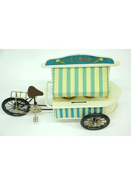 Dekoratif Metal Dondurma Arabası Biblo Ev Ofis Hediyelik modelleri