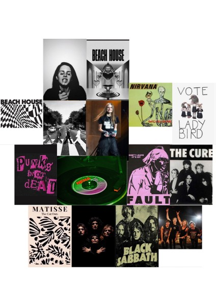Rock Pop Poster Duvar Kağıdı Seti