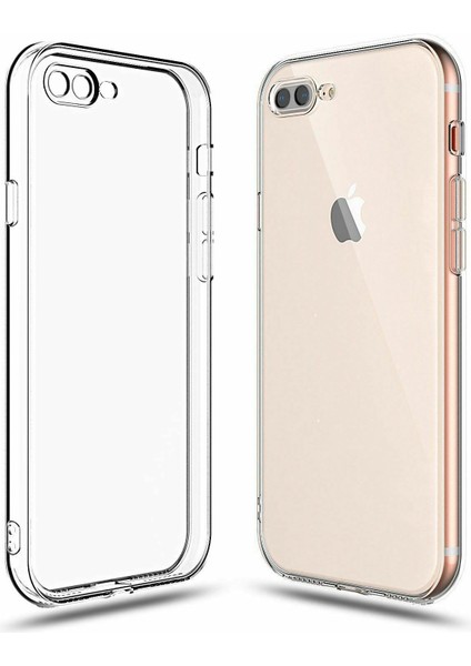 iPhone 7 Plus / 8 Plus Kılıf Kamera Korumalı Silikon Şeffaf Arka Kapak