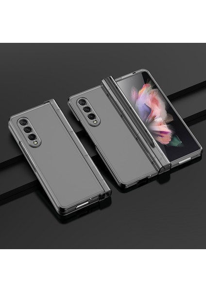 Samsung Galaxy Z Fold3 5g Gri Için Pc+ Temperli Film Kılıfı (Yurt Dışından)