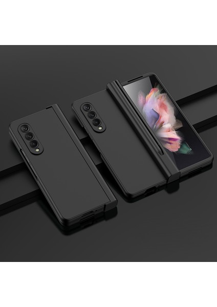 Samsung Galaxy Z Fold3 5g Siyah Için Pc+ Temperli Film Kılıfı (Yurt Dışından)