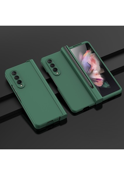 Samsung Galaxy Z Fold3 5g Yeşil Için Pc+ Temperli Film Kılıfı (Yurt Dışından)