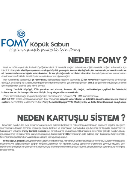 Fomy M009 Kartuşlu Köpük Sabun Dispenser Aparatı 1000 ml Siyah