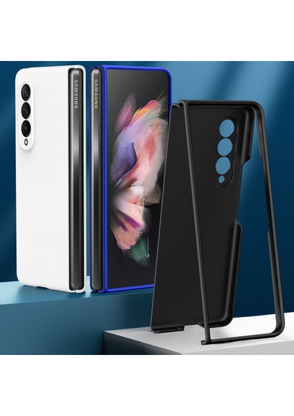 Samsung Galaxy Z Fold3 5g Siyah Için Yağ Püskürtmeli Pc Telefon Kılıfı (Yurt Dışından)