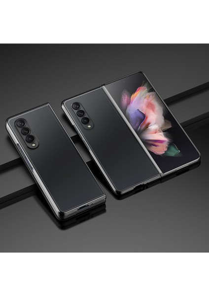Samsung Galaxy Z Fold3 5g Şeffaf Için Yağ Püskürtmeli Pc Telefon Kılıfı (Yurt Dışından)