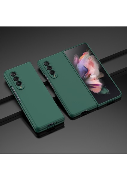Samsung Galaxy Z Fold3 5g Yeşil Için Yağ Püskürtmeli Pc Telefon Kılıfı (Yurt Dışından)