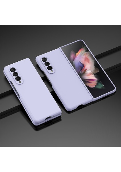 Samsung Galaxy Z Fold3 5g Mor Için Yağ Püskürtmeli Pc Telefon Kılıfı (Yurt Dışından)