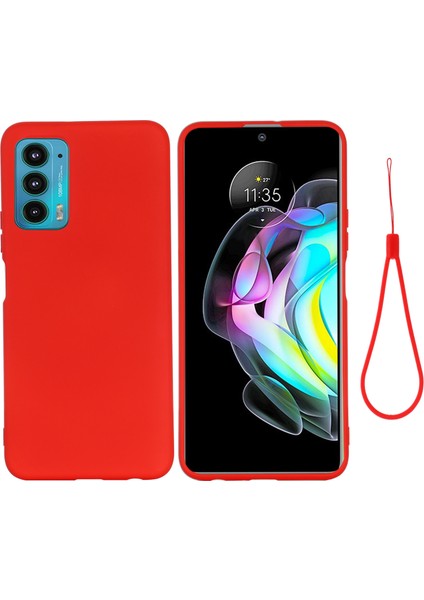 Motorola Moto Edge 20 Pro Kırmızı Için Sıvı Silikon Kılıf (Yurt Dışından)