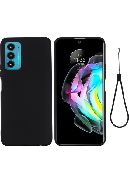 Motorola Moto Edge 20 Pro Black Için Sıvı Silikon Kılıf (Yurt Dışından)