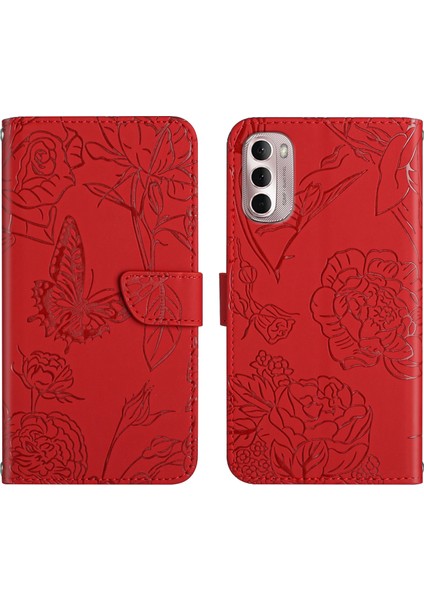 Motorola Moto G Stylus 5g 2022 Kırmızı Için Şakayık Kılıfı (Yurt Dışından)