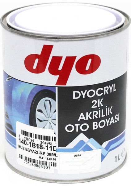 Dyocryl 2k Akrilik-Buz Beyazı-Re 369/L-1L