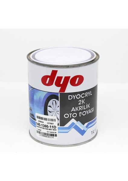 Dyocryl 2k Akrilik-Canter Beyazı-Mıt W31-1L