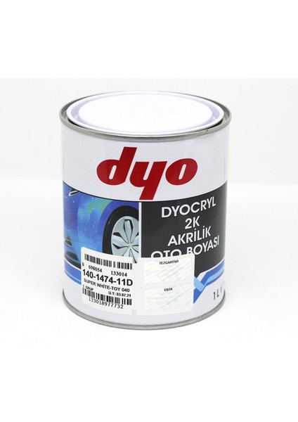 Dyocryl 2k Akrilik-Super White-Toy 040-1L