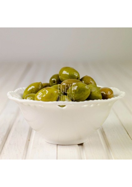 Ev Yapımı Geleneksel Yeşil Kırma Zeytin 1 kg (Naturel Salamura Sadece Tuz ve Su Içerir)