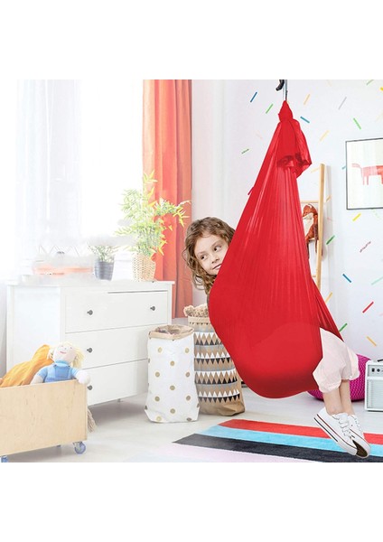 Çocuk Ev Hammock, Boyut: 1.5x2.8m Kırmızı (Yurt Dışından)