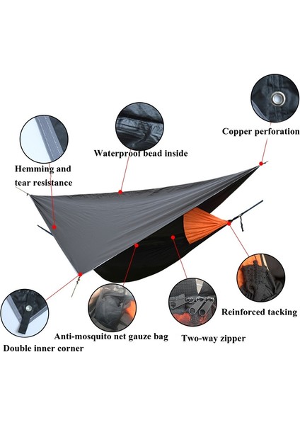 Strut Sivrisinek Net Hammock Elmas Gölgelik Set Ordu Yeşil (Yurt Dışından)