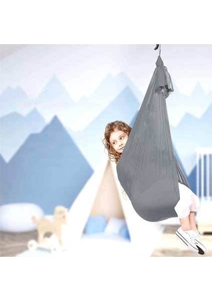Çocuk Ev Hammock, Boyut: 1x2.8m Gümüş Gri (Yurt Dışından)