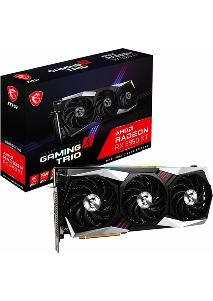 VGA Radeon RX 6950 XT Gaming x Trio 16GB RX6950XT 16GB GDDR6 256B Pcie 4.0 X16 (3xDP 1xHDMI) Ekran Kartı