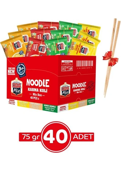 Oba Mie Karma Çeşnili Hazır Noodle 40'lı