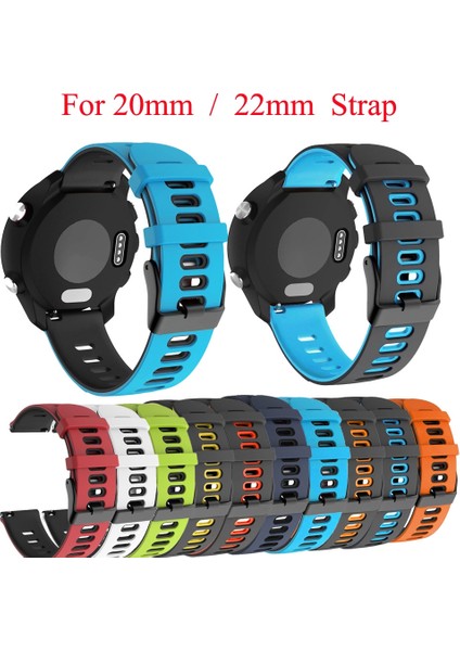 Honor Sihir Için 22 mm Silikon Kayış Sihir Siyah + Kırmızı (Yurt Dışından)