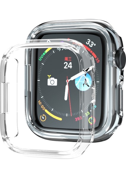 Apple Watch S 7 41 mm Şeffaf Için Ektroplatılmış Pc Saat Kılıfı (Yurt Dışından)