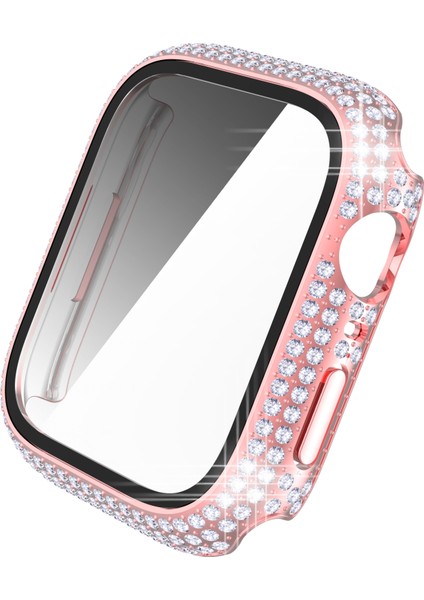 Apple Watch 7 41 mm Pembe Için Pc + Temperli Gl Saat Kılıfı (Yurt Dışından) fiyatları