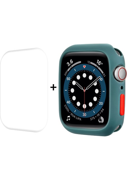Tpu Case + Apple Watch Için Ekran Filmi 7 41 mm Yeşil (Yurt Dışından)